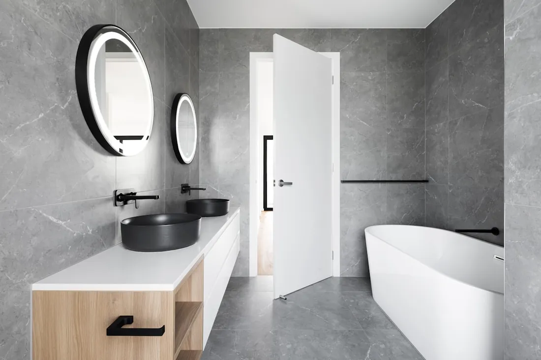 Custom bathroom vanity built in Little Rock, Arkansas